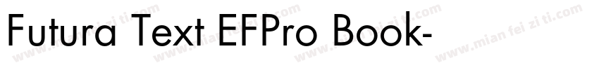 Futura Text EFPro Book字体转换